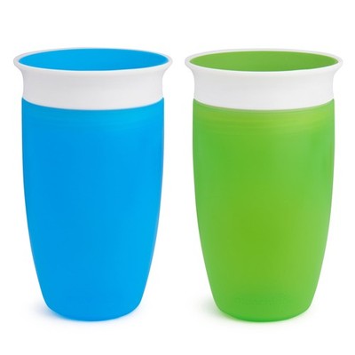 Munchkin  Miracle  360° Toddler Sippy Cup, 10 oz, Blue/Green, Unisex, 2 Pack