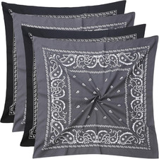 100 Cotton 27" x 27" Large Bandanas for Men  Women, Multi-Purpose Bandana Head