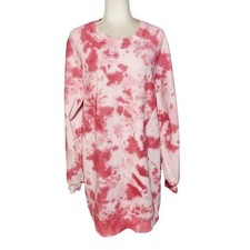 GAP Maternity Sweater Dress Womens Size Large Pink Tie-Dye Long Sleeve Tunic