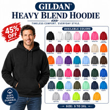 Gildan Adult Heavy Blend Hooded Sweatshirt, Blank Warm Pullover for DIY Printing