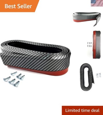 Durable 8.2FT Rubber Front Bumper Splitter - Carbon Fiber Finish for Vehicles