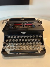Vintage 1938 Royal Junior Typewriter Black Portable Touch Control W/ Case Works thumbnail