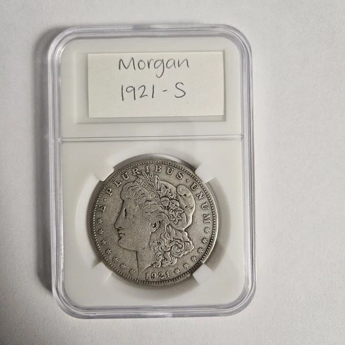 1921 Morgan Silver Dollar $1 Coin Circulated 0.9 Fineness Uncertified