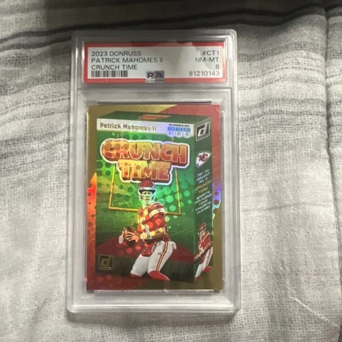 Patrick Mahomes II #CT-1 2023 Panini Donruss Crunch Time PSA 8