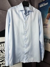 ETON Dress Shirt 41/16 Slim Fit   Light Blue   Cotton Lyocell   Luxury Business