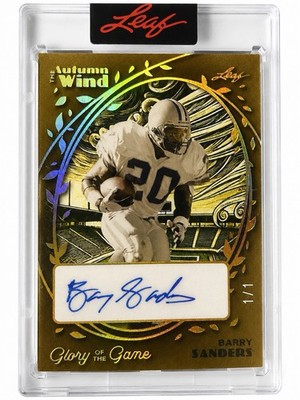 2025 Leaf Glory of the Game Autumn Wind Barry Sanders Auto Gold 1/1 AW-BS1