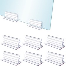 6Pcs Sneeze Guard Holder, Self Adhesive Acrylic Panels Holder 1/8" to 1/4