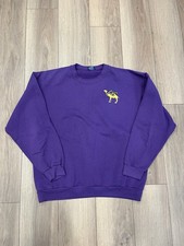 Vintage Camel Cigarettes Crewneck Sweatshirt Purple Cal Cru USA Made XXL W/Scarf