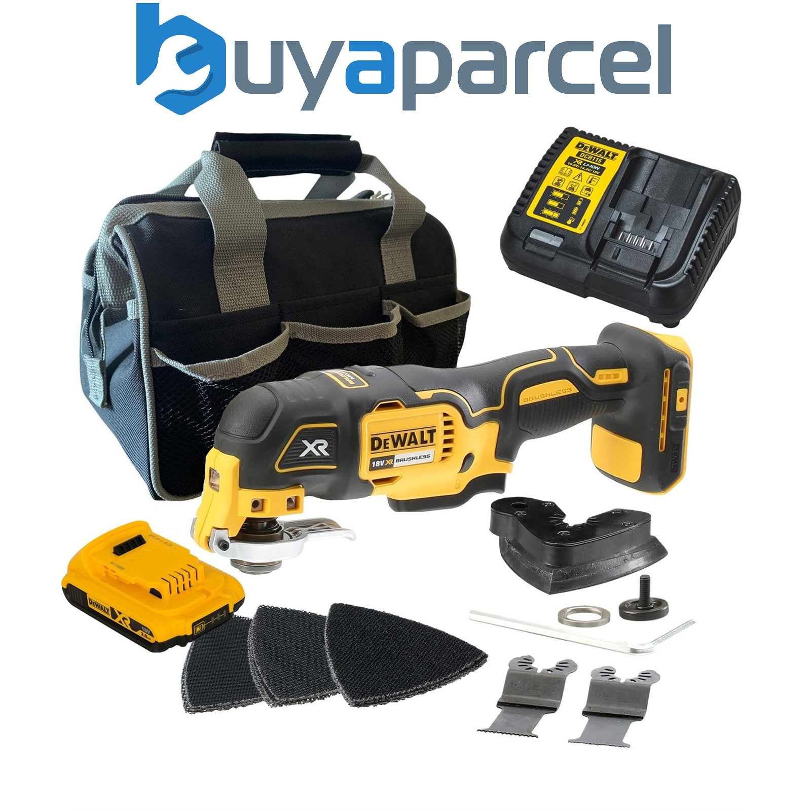 Dewalt DCS355D1 18v XR Oscillating Multi Tool + 12 Piece Accessory + Bag 