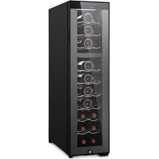 NutriChef Wine Chilling Refrigerator Cellar - Dual-Zone, Digital (27 Bottle)