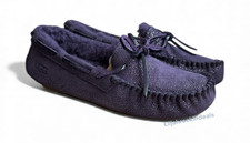 NEW WOMEN UGG DAKOTA TWINKLE PURPLE SUEDE SPARKLE SHEEPSKIN SLIPPER MOCCASIN