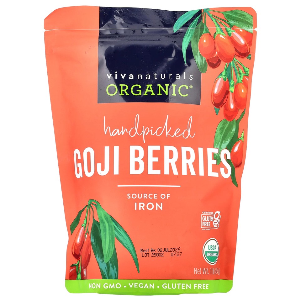 Organic Handpicked Goji Berries, 1 lb (454 g)