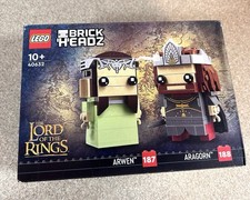 Lego 40632 Brick Headz Aragon & Arwen Lord of the Rings 261 Pieces New Sealed