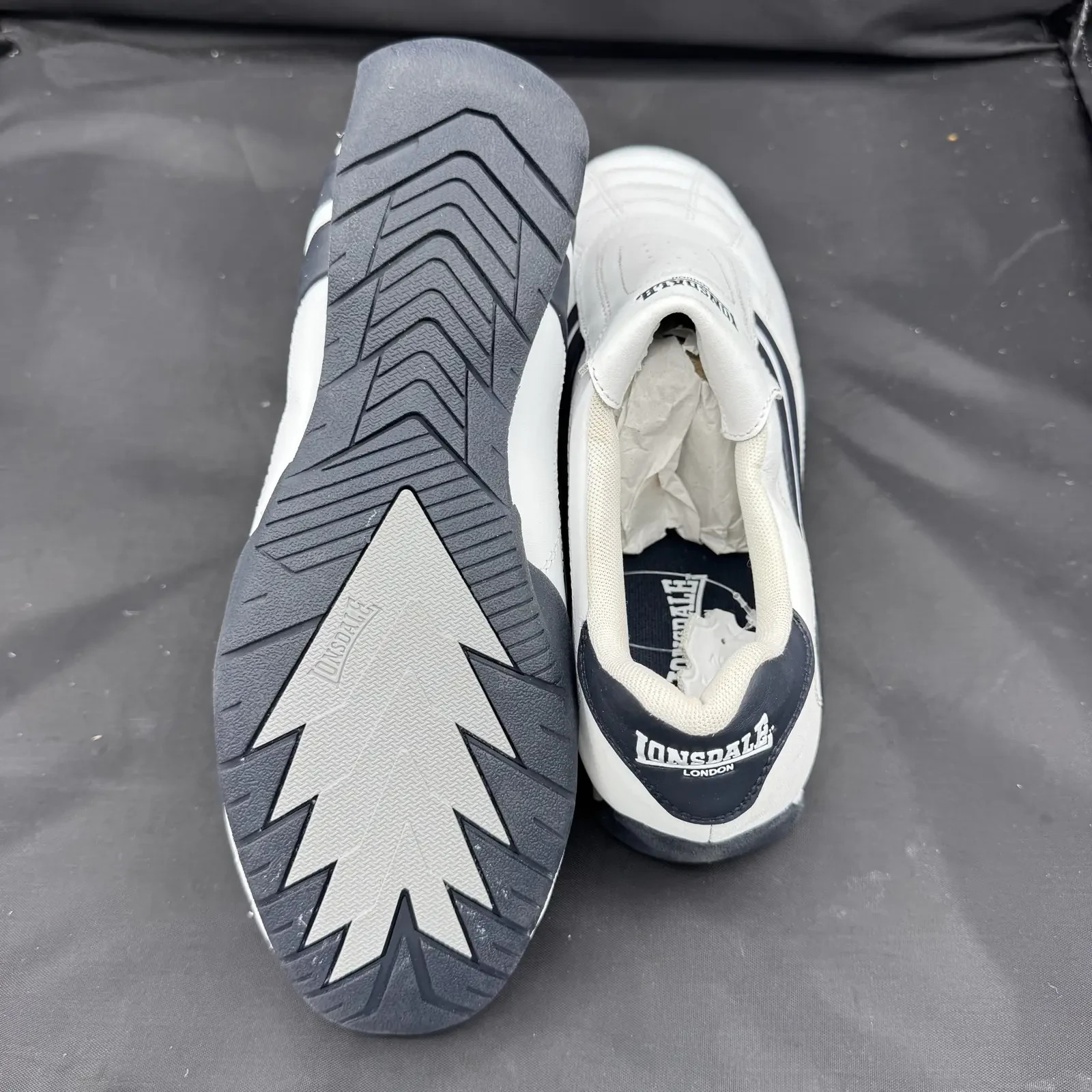 Lonsdale Mens Trainers UK 8.5 EU 42.5 White Navy Hook & Loop Strap Casual Shoes image 6