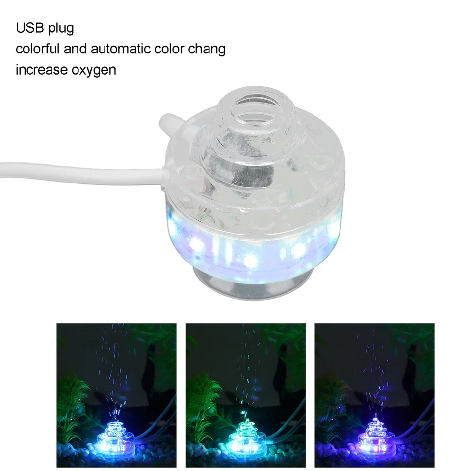 Submersible LED Pool Lights Colorful Waterproof Mini Fish Tank Bubble Light For - Image 2 of 4