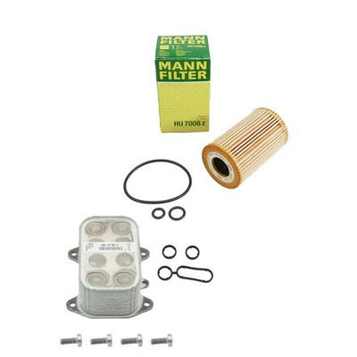 Oil Cooler + Gasket + Filter for VW 1.6 TDI 2.0 TDI 03L117021C GENUINE 06H121119D N