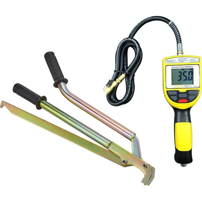 #ad #ad Automatic Shutoff Tire Inflator Gauge amp; Wide Foot Bead Breaker $219.99