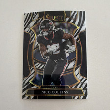 Panini Select Nico Collins Texans Zebra Prizm Concourse #35 2025