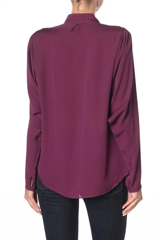 Joie Rashelda Silk Plum Dolman Sleeve Blouse Size 2XS - Image 2 of 4