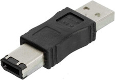 Toptekits Firewire IEEE 1394 6 Pin Male to USB a Male Convertor Jack M/M Adapter