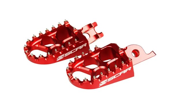 Rote Fussrasten SCAR-EVO FüR Honda CR 250 R (ME03) 2002-07-image