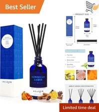 Reed Oil Diffuser Set Floral Vanilla Cinnamon Amber Home Office Decor 110ml