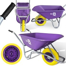 Equimed Bertie 110L Heavy Duty Wheelbarrow – Solid Tyre, Garden & Equestrian