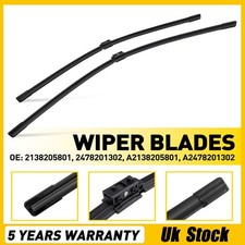 2Pcs Front Windscreen Wiper Blades Set For Mercedes-Benz E-Class 2016- 24'' 22''