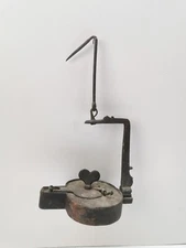 minor lamp, mine, oil lamp, cellar rat, lampa, frog? Wrought Iron 