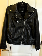 Diesel Women's Black Leather Jacket S