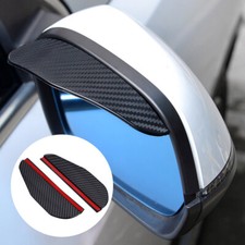 2pc Carbon Fiber Black Vehicle Mirror Rain Visor Guard  Car Exterior Accessories