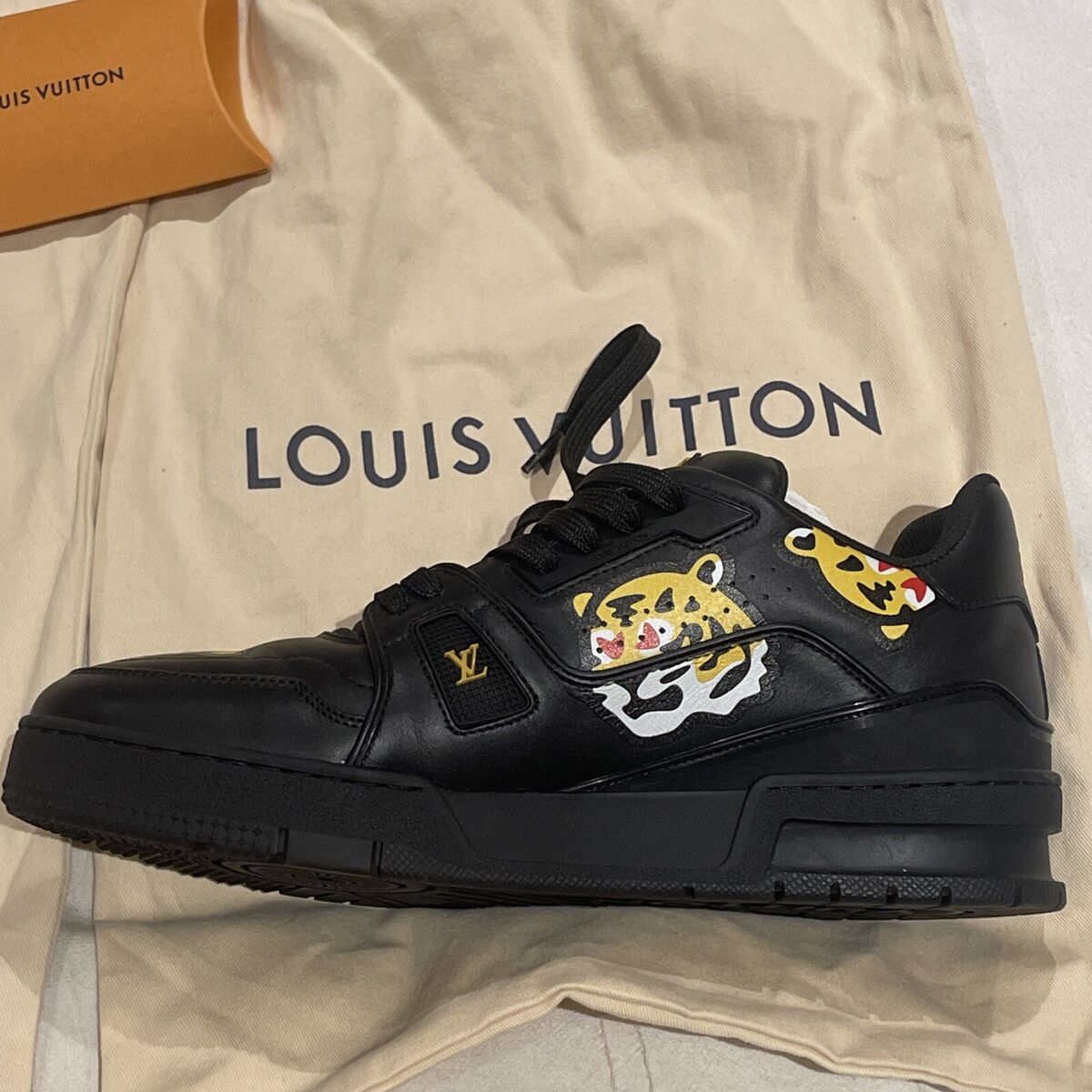 NIGO x LOUIS VUITTON TIGER LV Trainer Low Top Sneakers Black NIGO x LOUIS VUITTON TIGER LV Trainer Low Top Sneakers Black