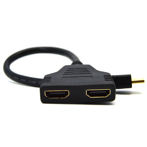 1080P HDMI Port Male to 2 Female 1 In 2 Out Splitter Cable Adapter Converter UK - Picture 5 of 5