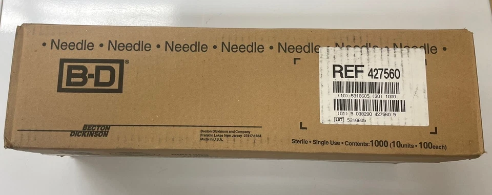 "Adaptadores Luer Stub 100 BD intramedic calibre 15 para tubería 427560 15G, 1/2""" Foto 3 de 4