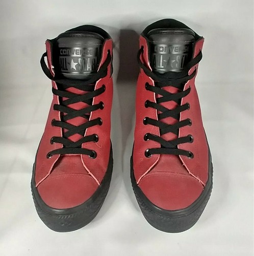 maroon converse leather