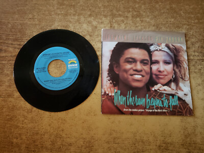 1980s MINT-EXC J. Jackson / Pia Zadora   When The Rain Begins To Fall 52521 45