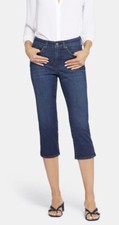 NWT Not Your Daughters Jeans NYDJ Blue Denim Slimming Fit Made In USA Capri 0