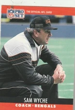 FREE SHIPPING-MINT-1990 Pro Set  #68B Sam Wyche COACH BENGALS PLUS BONUS CARDS