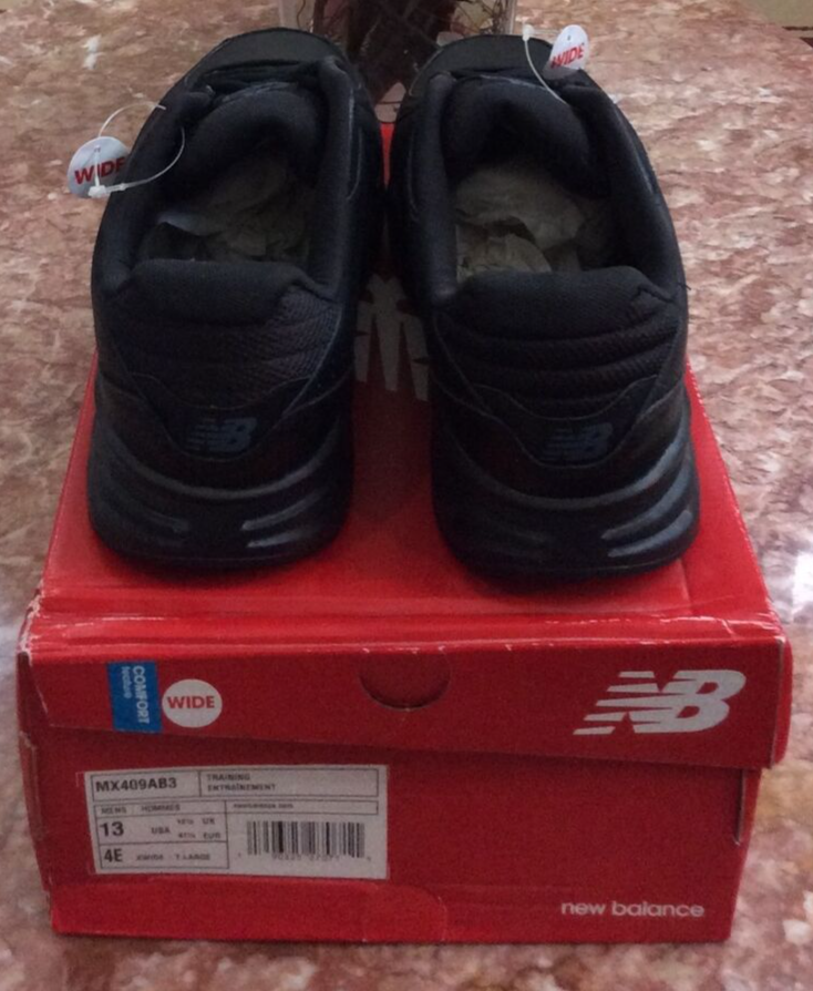 New Balance Mens Cross Training Comfort Shoes Black Size 13W