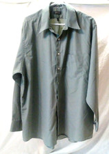 Arrow Mens Wrinkle Free Dress Shirt Size 18 see measurements Green Long Sleeve