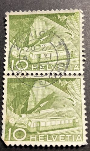 Szwajcaria Helvetia 10 znaczków pocztowych technologia i krajobraz 1949  - Zdjęcie 1 z 2