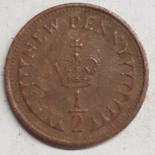 Old Coin 1975 Halfpenny British