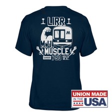 UNION-MADE IN USA - LIRR LONG ISLAND RAILROAD MU MUSCLE T-SHIRT PRR PENNSY