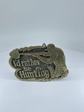 the great American buckle company Belt Buckle I'd rather be hunting serial 529