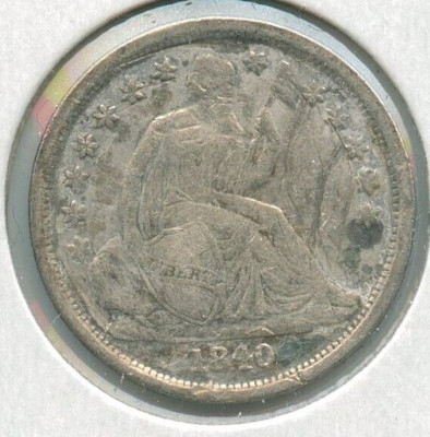 1840-O No Drapery Silver Seated Liberty Dime - New Orleans Mint - ST218 ...
