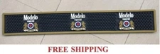 MODELO ESPECIAL BEER RAIL BAR MAT RUBBER RUNNER NEW 23" x 3.5" CORONA NEGRA
