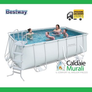 Piscine Bestway Puissance Steel Structure Rectangulaire Cm