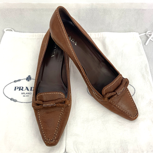 tan leather pointed flats