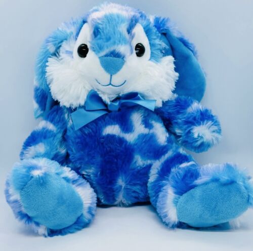 Homerbest Blue Purple Tie Dyed Bunny Rabbit Plush Animal Stuffed Toy 12" Easter - Picture 1 of 15