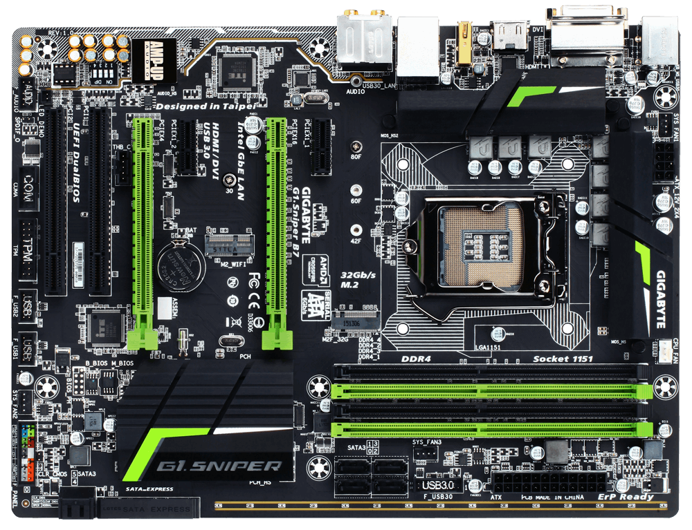 FOR GIGABYTE G1.Sniper B7 Supports I7 6700K DDR4 64GB Motherbroad